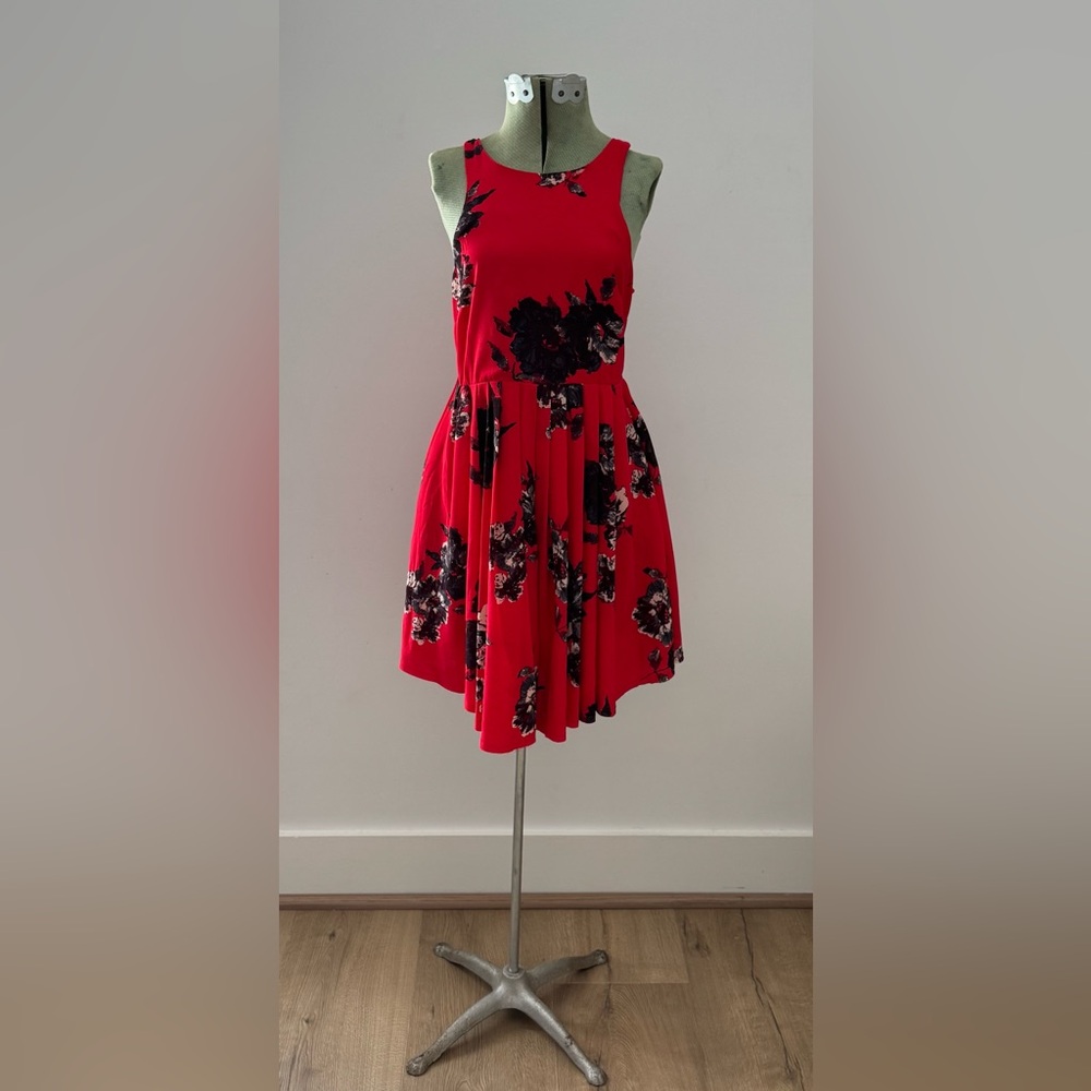 Free People | Red Floral Mini Dress | 2